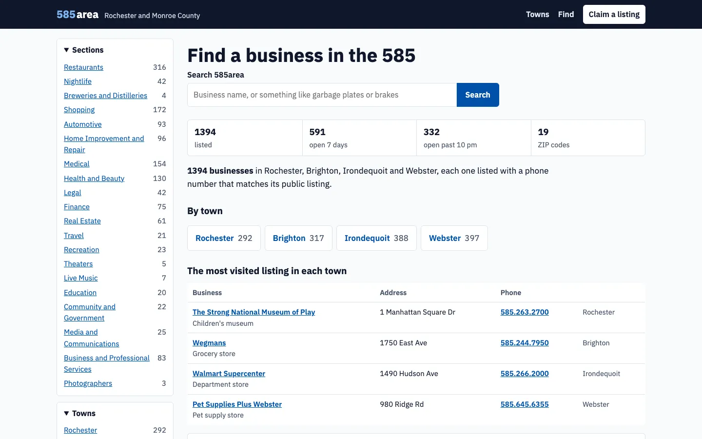 585area home page